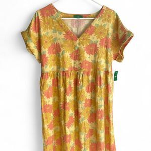 Dip Yellow and orange floral mini dress size S